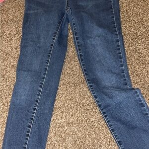 Blue Straight Leg Denim Jeans